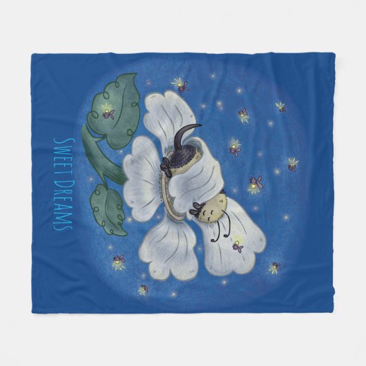 Schlafbiene Fleecedecke (Vorderseite (Horizontal))