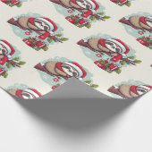 Schläfchen schlafen durch Weihnachten Geschenkpapier (Ecke)