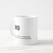 Schlafdefinition Lustige Eltern Kaffeetasse (Vorderseite Links)