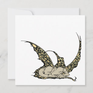 Schlafdrachenette (gelb) Einladungen