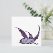 Schlafdrachenette (Lila) Einladungen (Stehend Vorderseite)