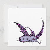 Schlafdrachenette (Lila) Einladungen (Vorderseite)
