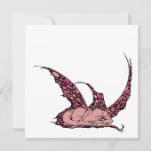 Schlafdragonette (rot) Einladung (Vorderseite)