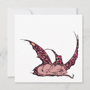 Schlafdragonette (rot) Einladung