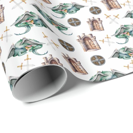 Schlafdragons Geschenkpapier (Rolleneckpunkt)