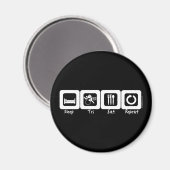 Schlafe TrI essen Wiederholung Magnet (Vorderseite/Rückseite)