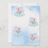 SchlafElefanten Babydusche Einladung (Rückseite)