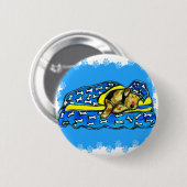 Schlafen Airedale Button (Vorne & Hinten)