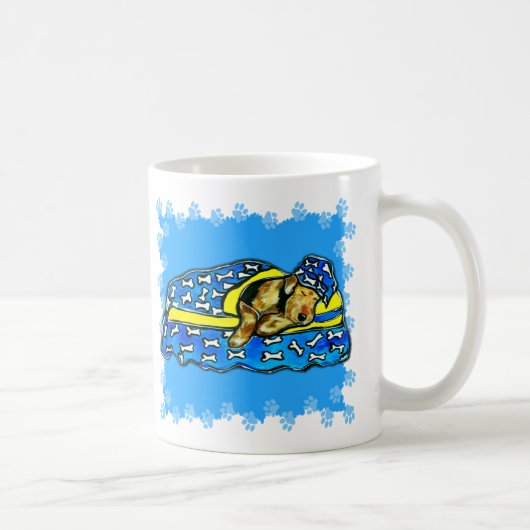 Schlafen Airedale Kaffeetasse (Rechts)