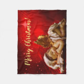 Schlafen Angel Baby Jesus Weihnachten Fleecedecke (Vorderseite)