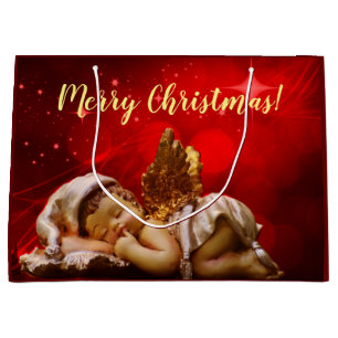 Schlafen Angel Baby Jesus Weihnachten Große Geschenktüte