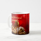Schlafen Angel Baby Jesus Weihnachten Kaffeetasse (Vorderseite Links)