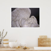 Schlafen Angel Statuenfotografie Poster (Küche)