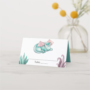 Schlafen Aquamarine Dragon Baby Dusche Platzkarte