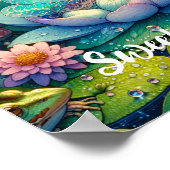 Schlafen auf einer Blume Märchenfest Personalisier Poster (Ecke)