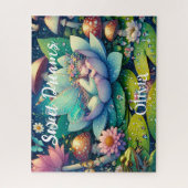 Schlafen auf einer Blume Märchenfest Personalisier Puzzle (Vertikal)