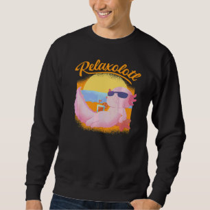 Schlafen Axolotl Beach Aquarium Niedlich Axolotkid Sweatshirt