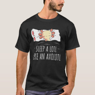 Schlafen Axolotl Pajamas Mexican Salamander Lover T-Shirt