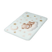Schlafen Baby Bear Hexe Stars Mint Bath Mat Badematte (Schrägansicht)