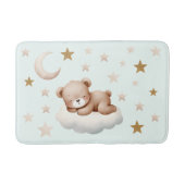 Schlafen Baby Bear Hexe Stars Mint Bath Mat Badematte (Vorderseite)