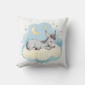 Schlafen Baby Donkey Boho Name Kinderzimmer Kissen (Vorderseite)