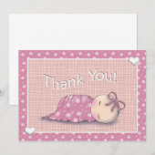 Schlafen Baby Dusche Matching Danke Karten (Vorne/Hinten)