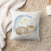 Schlafen Baby Leopard Boho Name Kinderzimmer Kisse Kissen (Decke)