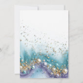 Schlafen Baby Mermaid Clamshell Babydusche Einladung (Rückseite)