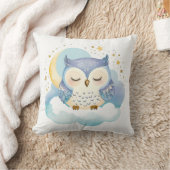 Schlafen Baby Owl Boho Name Kinderzimmer Kissen (Decke)