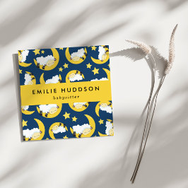 Schlafen, Babysitter, Tagesbetreuung, Kinderbetreu Quadratische Visitenkarte