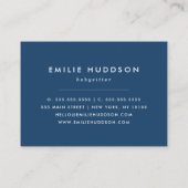 Schlafen, Babysitter, Tagesbetreuung, Kinderbetreu Visitenkarte (Rückseite)