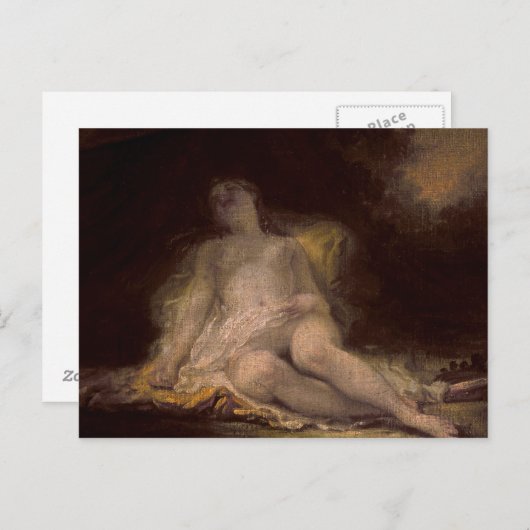 Schlafen Bacchante Postkarte (Vorne/Hinten)