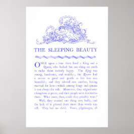 Schlafen Beauty Fairy Tale Blue Poster