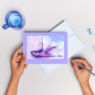 schlafen bei Nacht Postkarte