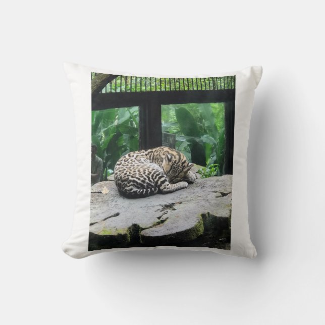 Schlafen Big Cat Kissen (Vorderseite)