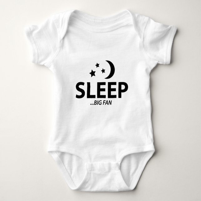 SCHLAFEN...BIG FAN BABY STRAMPLER (Vorderseite)