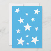 Schlafen Blue Boy Teddy Bear auf Moon Baby Dusche Einladung (Rückseite)