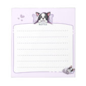 Schlafen Boston Terrier Notepad Notizblock (Vorderseite)