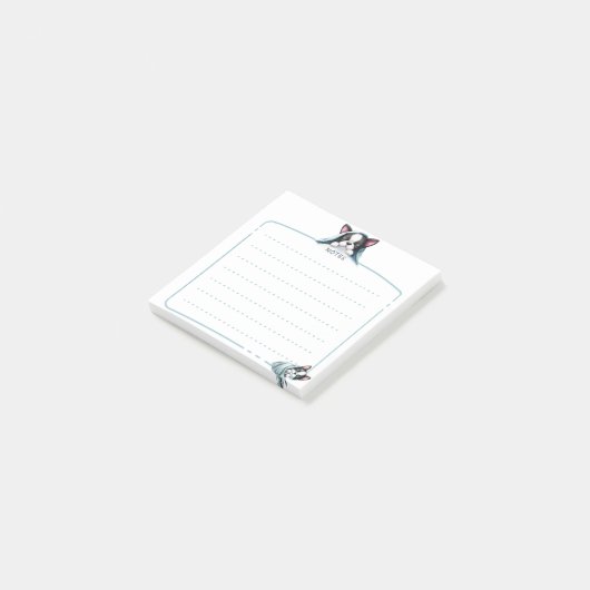 Schlafen Boston Terrier Post It Notes Post-it Klebezettel (angewinkelt)