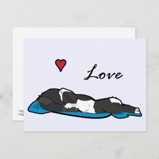 Schlafen Bunneh Postkarte (Vorne/Hinten)