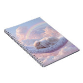 Schlafen Bunny Fluffy Cloud Rainbow Notebook Notizblock (Rechte Seite)