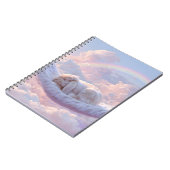 Schlafen Bunny Fluffy Cloud Rainbow Notebook Notizblock (Linke Seite)