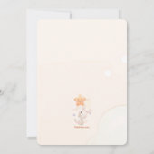 Schlafen Bunny Foto Geburtserklärung bekannt geben Ankündigung (Rückseite)