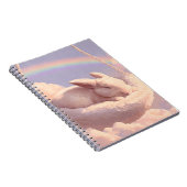 Schlafen Bunny Rainbow Swing Notebook Notizblock (Rechte Seite)