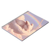 Schlafen Bunny Rainbow Swing Notebook Notizblock (Linke Seite)