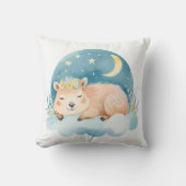 Schlafen Capybara Boho Name Kinderzimmer Pillow Kissen (Vorderseite)