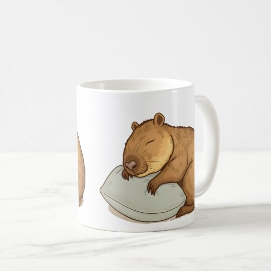 Schlafen Capybara Sleepybara Kaffeetasse (VorderseiteRechts)
