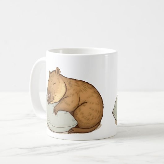 Schlafen Capybara Sleepybara Kaffeetasse (Vorderseite Links)