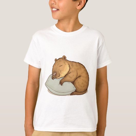 Schlafen Capybara Sleepybara T-Shirt (Vorderseite)