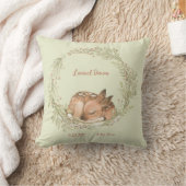 Schlafen Deer Fawn Spring Leaaath Kissen (Decke)